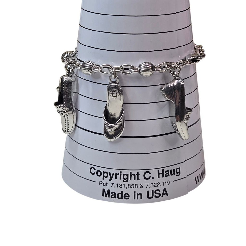 Brighton Bracelet Women's Silver Plated Shoe Charm Collectible Adjustable Size - Picture 3 of 8